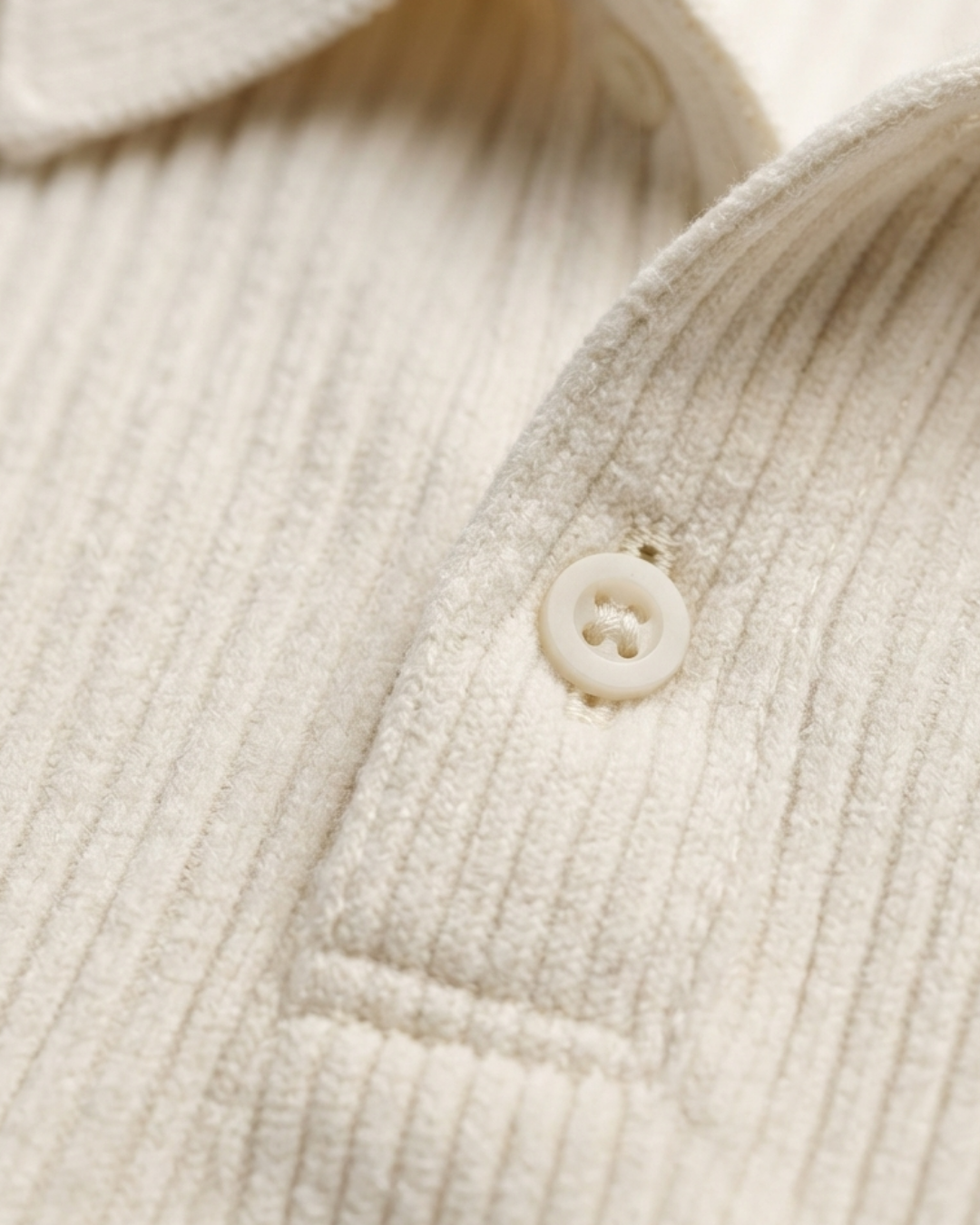 Ribbed Knit Polo Coord Set