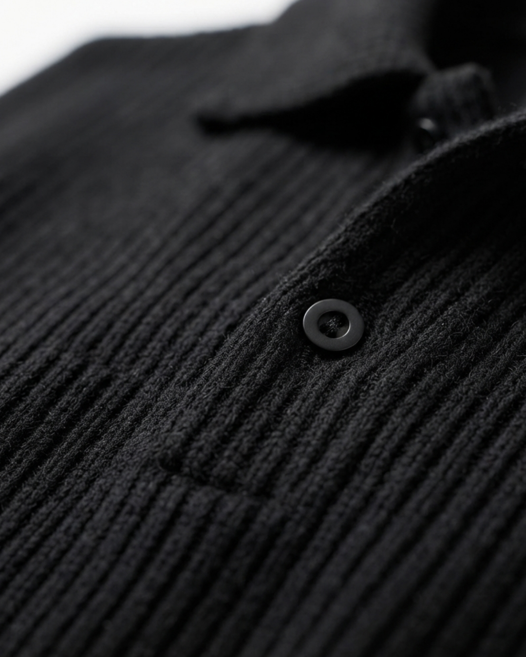 Ribbed Knit Polo Coord Set