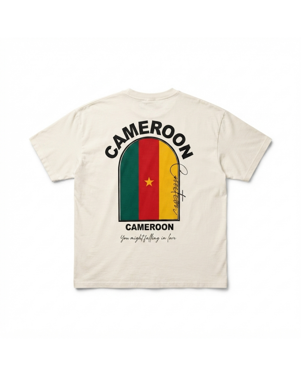 Cameroon Flag Relaxed Fit Cotton T-Shirt