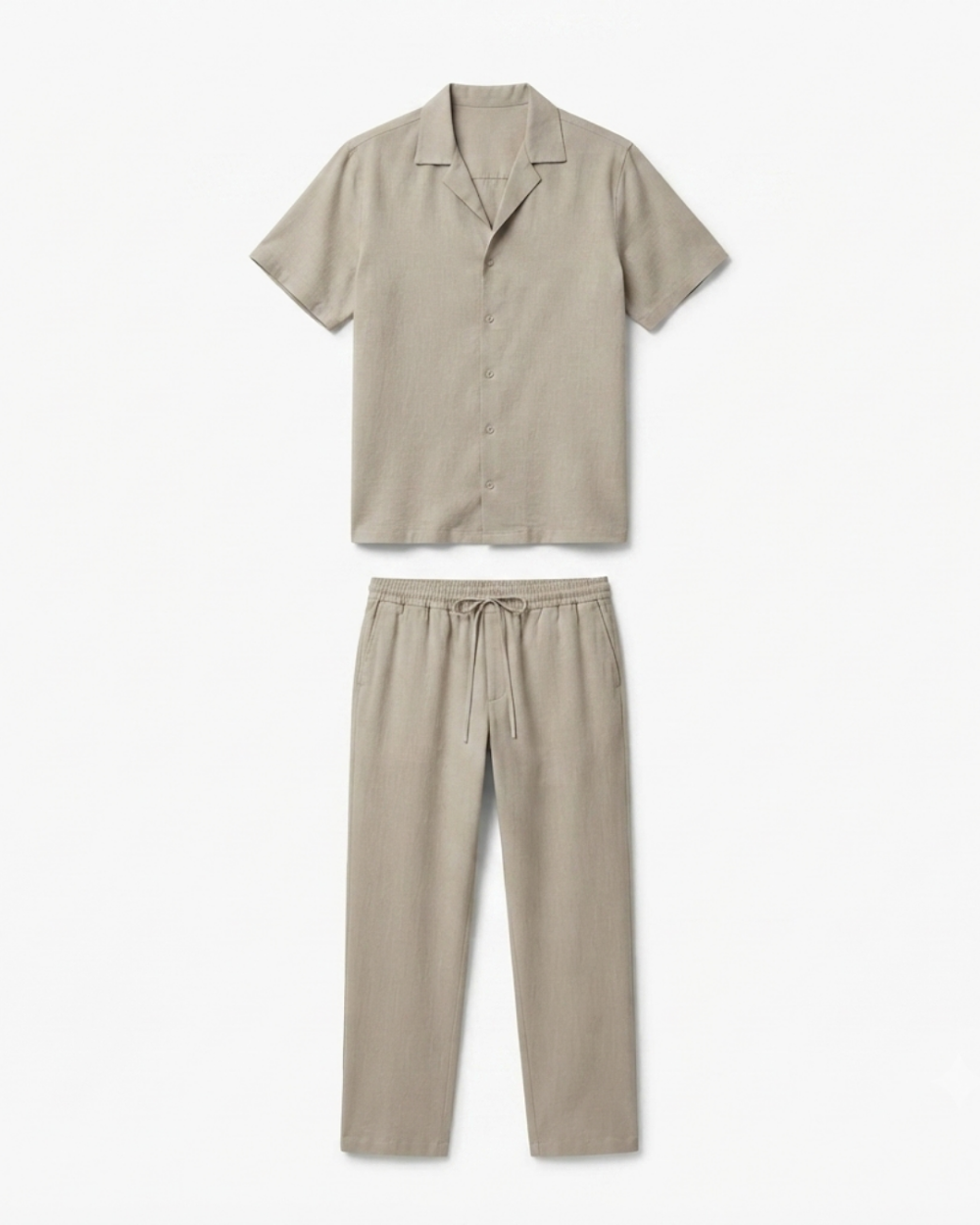 Camp Collar Shirt & Trouser Set - Premium Vacation Outfit & Sets & Suits