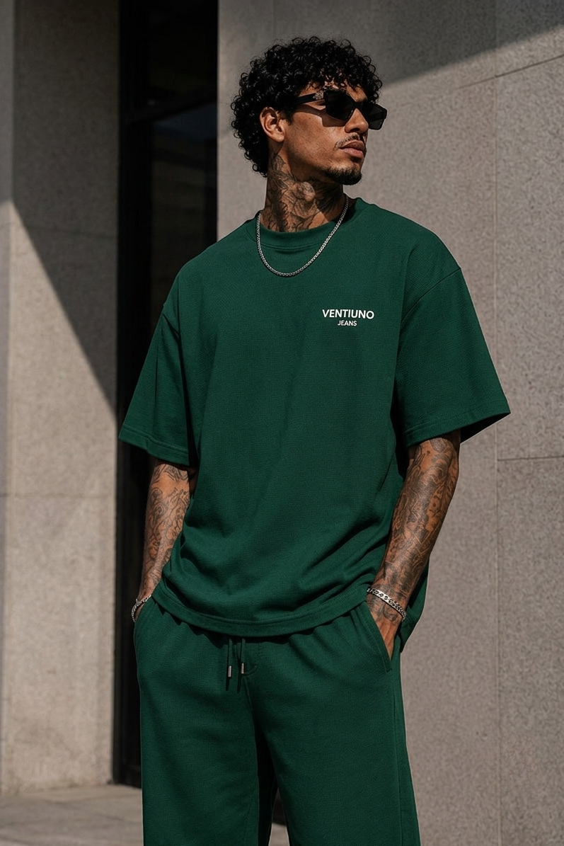 Ventiuno Jeans 'Everything is Universal' Oversized Tee — Green