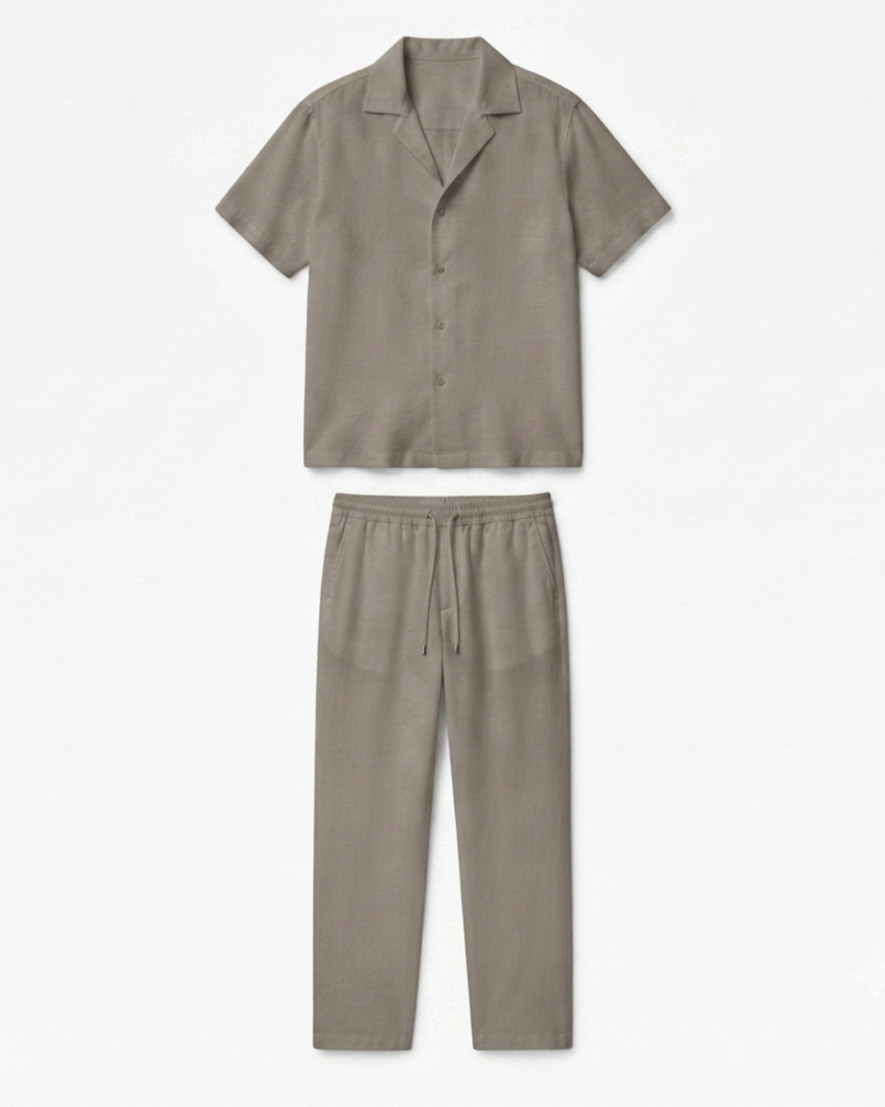 Camp Collar Shirt & Trouser Set - Premium Vacation Outfit & Sets & Suits