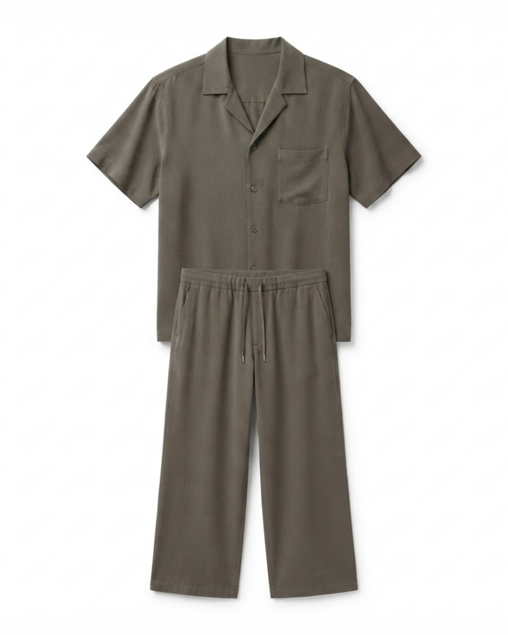 Camp Collar Shirt & Trouser Set - Premium Vacation Outfit & Sets & Suits