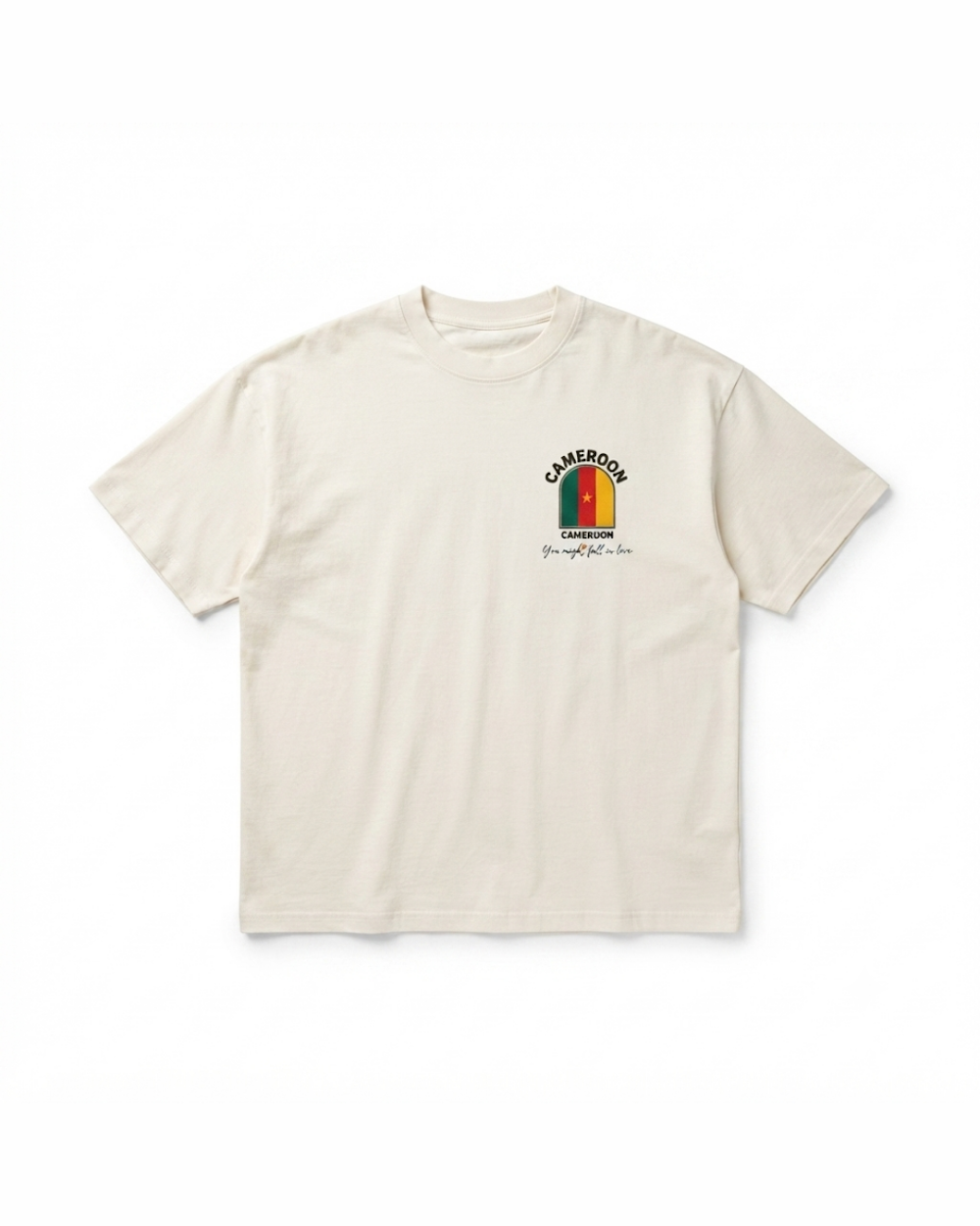 Cameroon Flag Relaxed Fit Cotton T-Shirt
