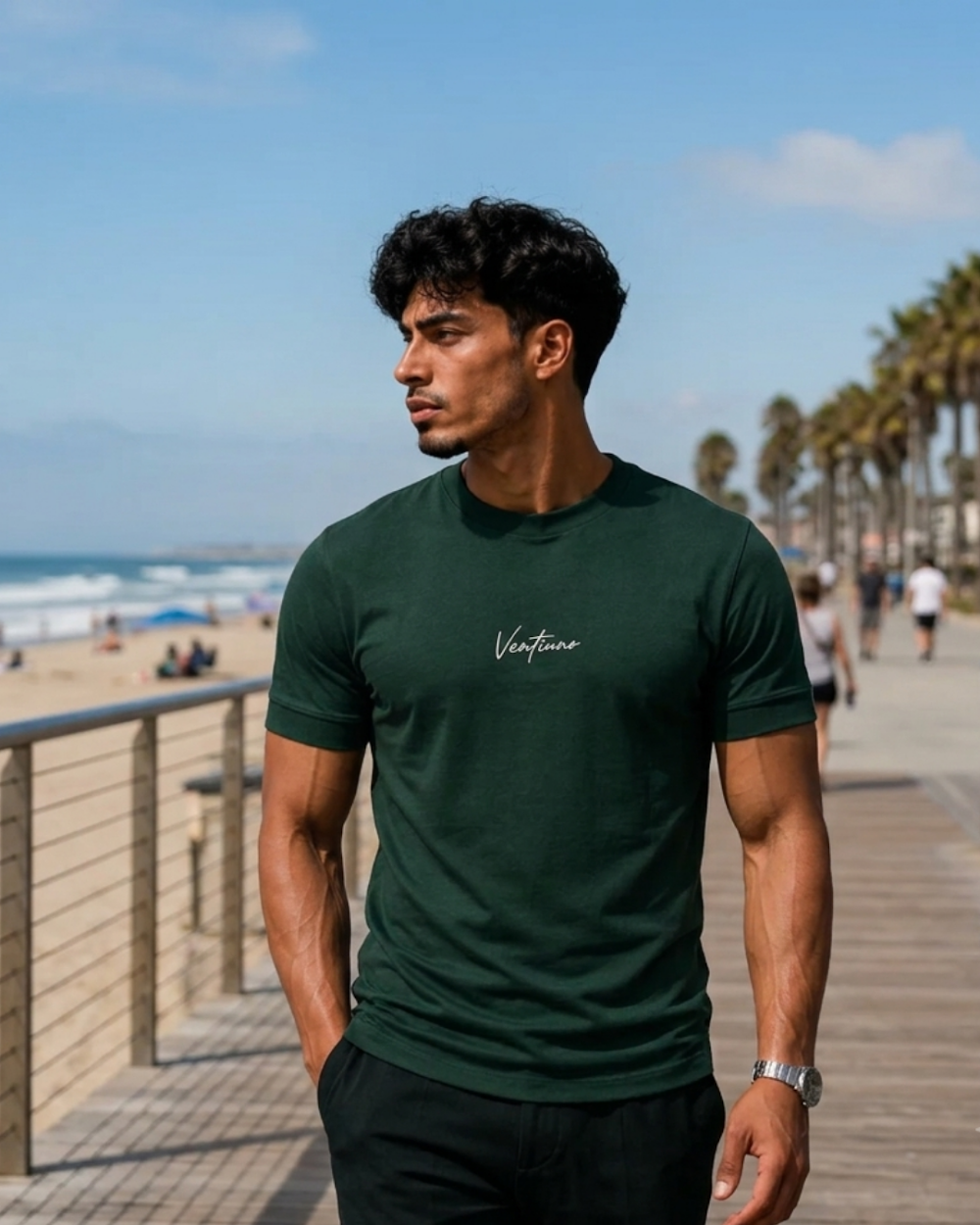 Cotton Crewneck T-shirt Slim Fit