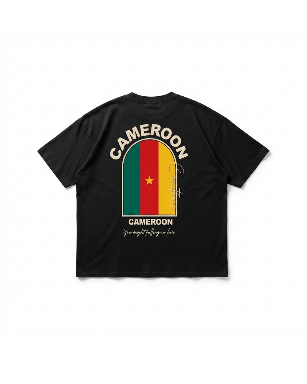 Cameroon Flag Relaxed Fit Cotton T-Shirt