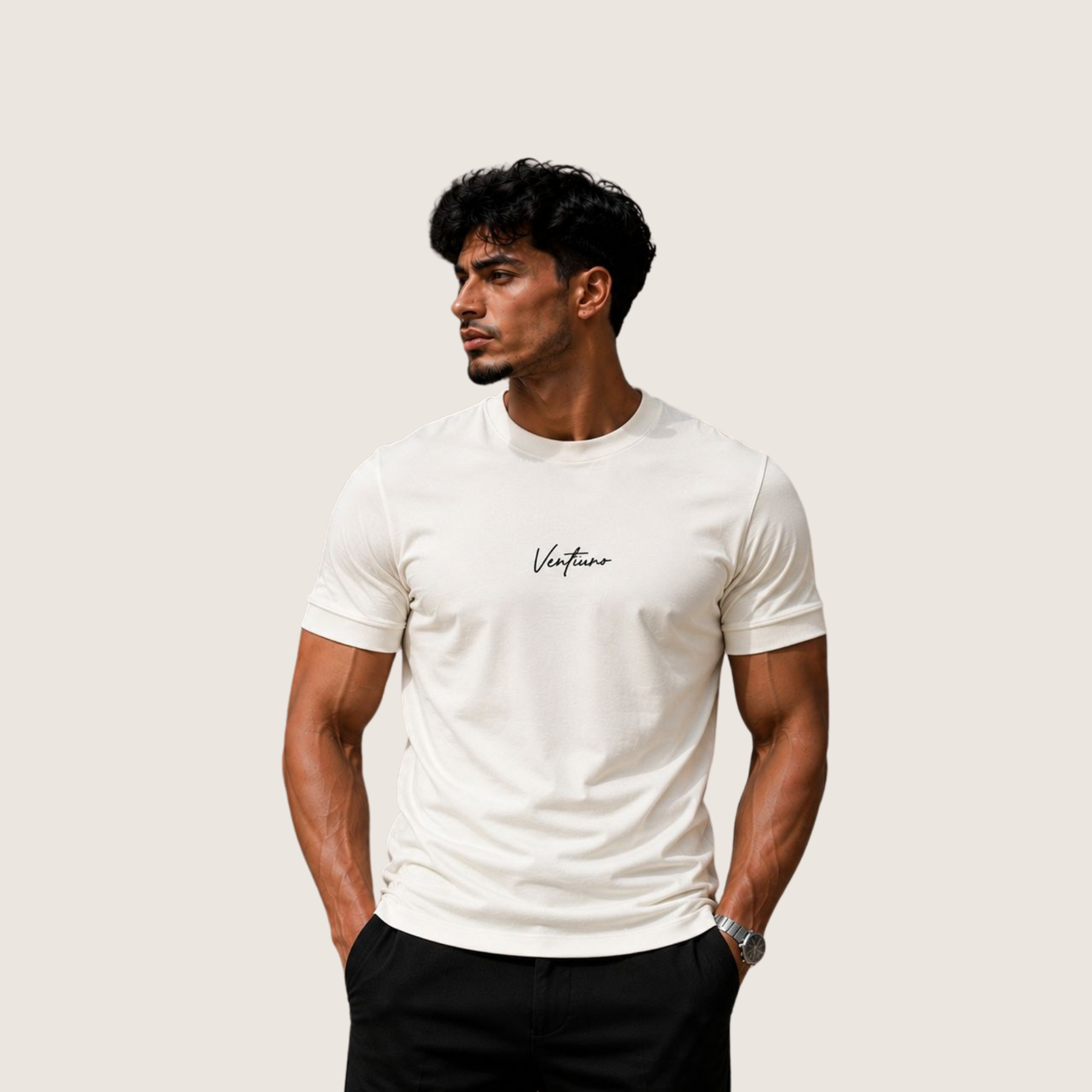 Cotton Crewneck slim fit T-shirt