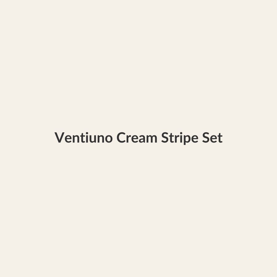 Ventiuno Jeans Side Stripe Co-ord Set Cream Black