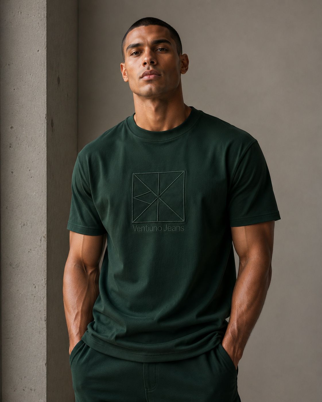Ventiuno Jeans Embossed Logo T-Shirt