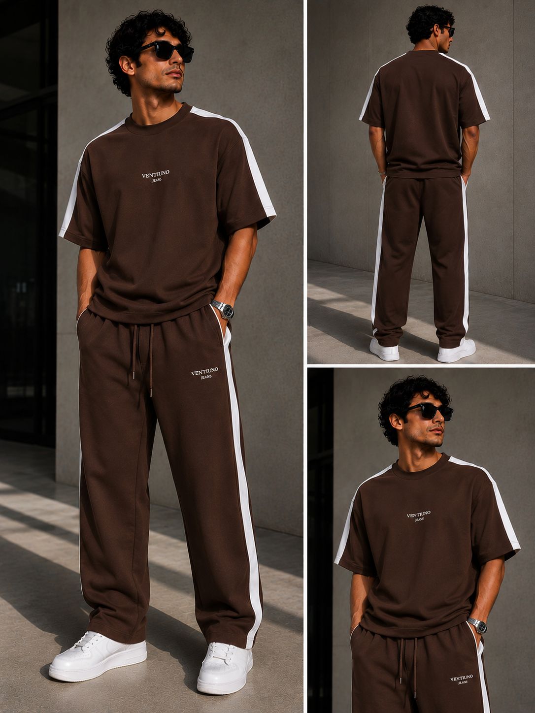 Ventiuno Jeans Side Stripe Co-ord Set