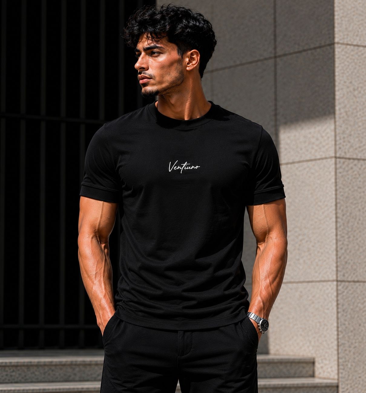 Ventiuno Premium Cotton Crewneck slim fit T-shirt