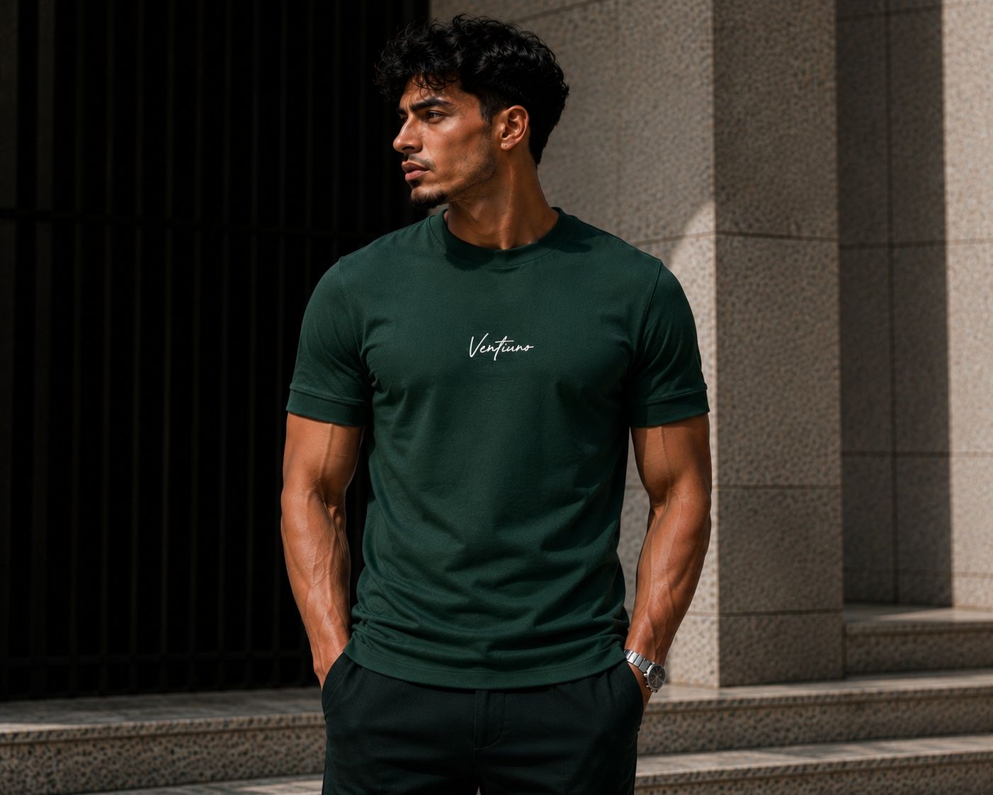 Ventiuno Premium Cotton Crewneck slim fit T-shirt
