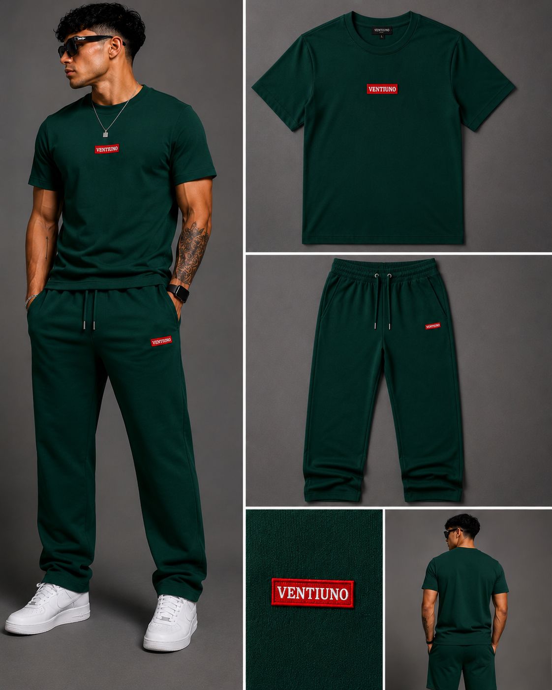 VENTIUNO Luxury Men’s Summer Tracksuit Set with sweatpants