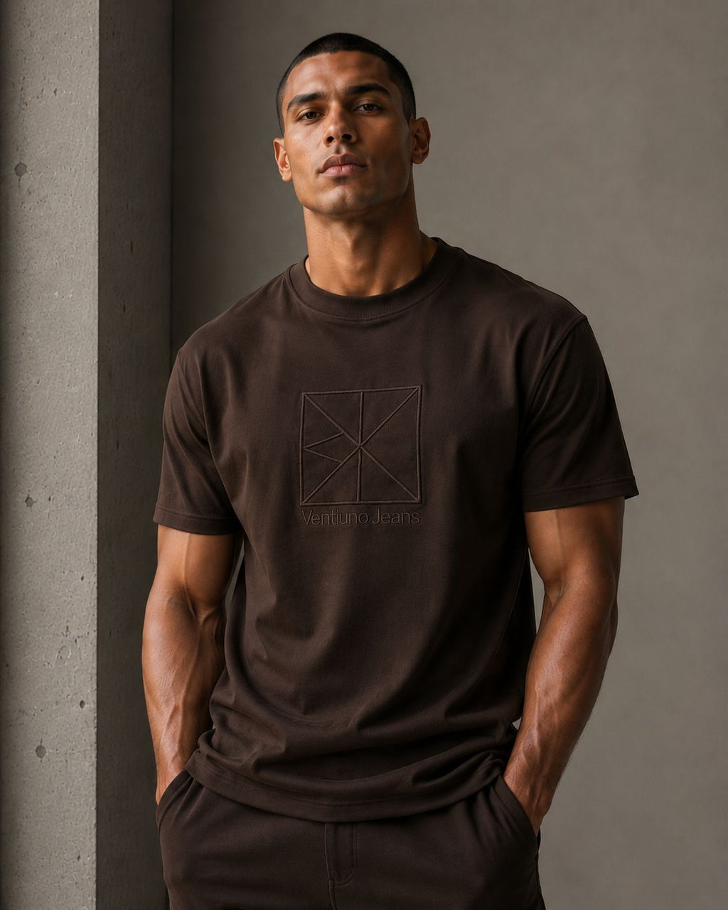 Ventiuno Jeans Embossed Logo T-Shirt