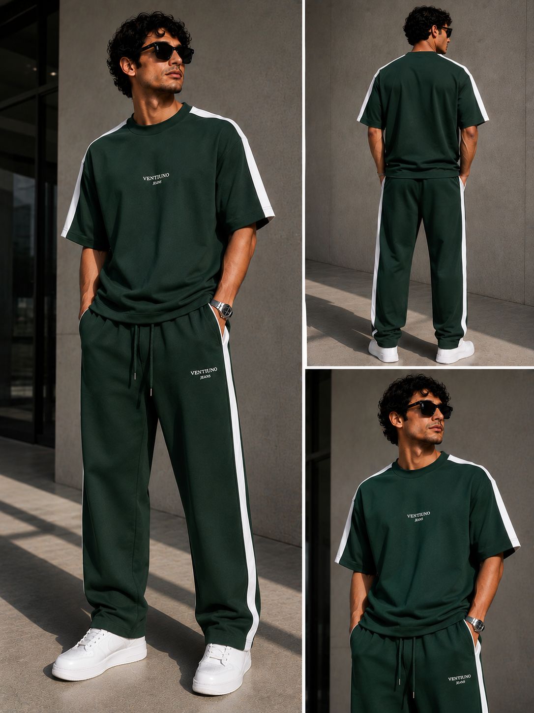 Ventiuno Jeans Side Stripe Co-ord Set
