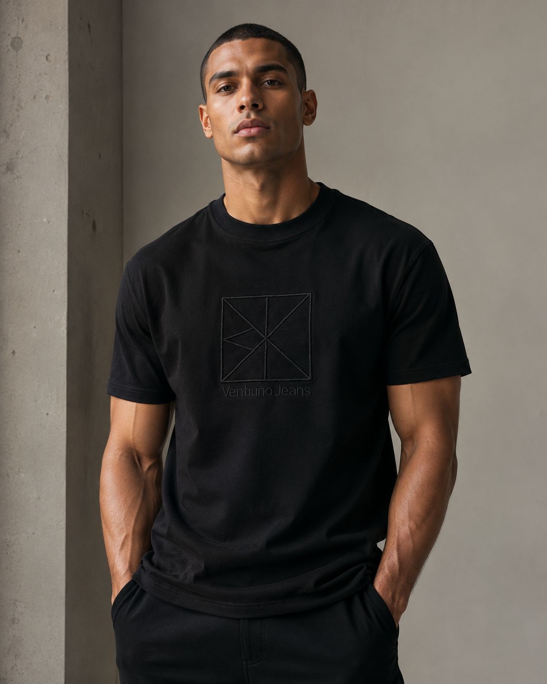 Ventiuno Jeans Embossed Logo T-Shirt