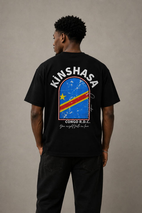 Congo R.D.C. 'You Might Fall in Love' Graphic Tee — Black