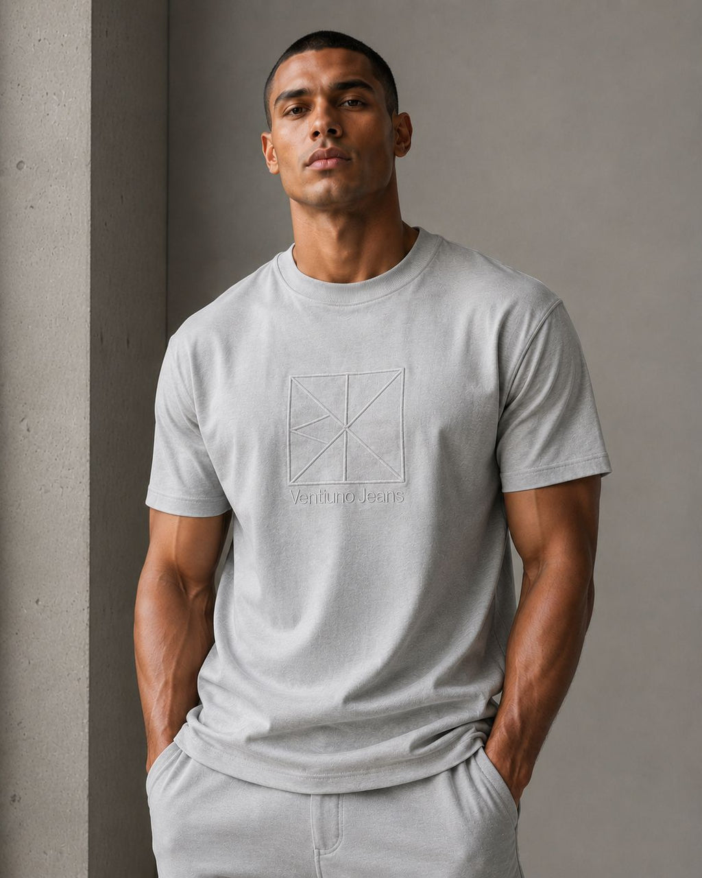 Ventiuno Jeans Embossed Logo T-Shirt