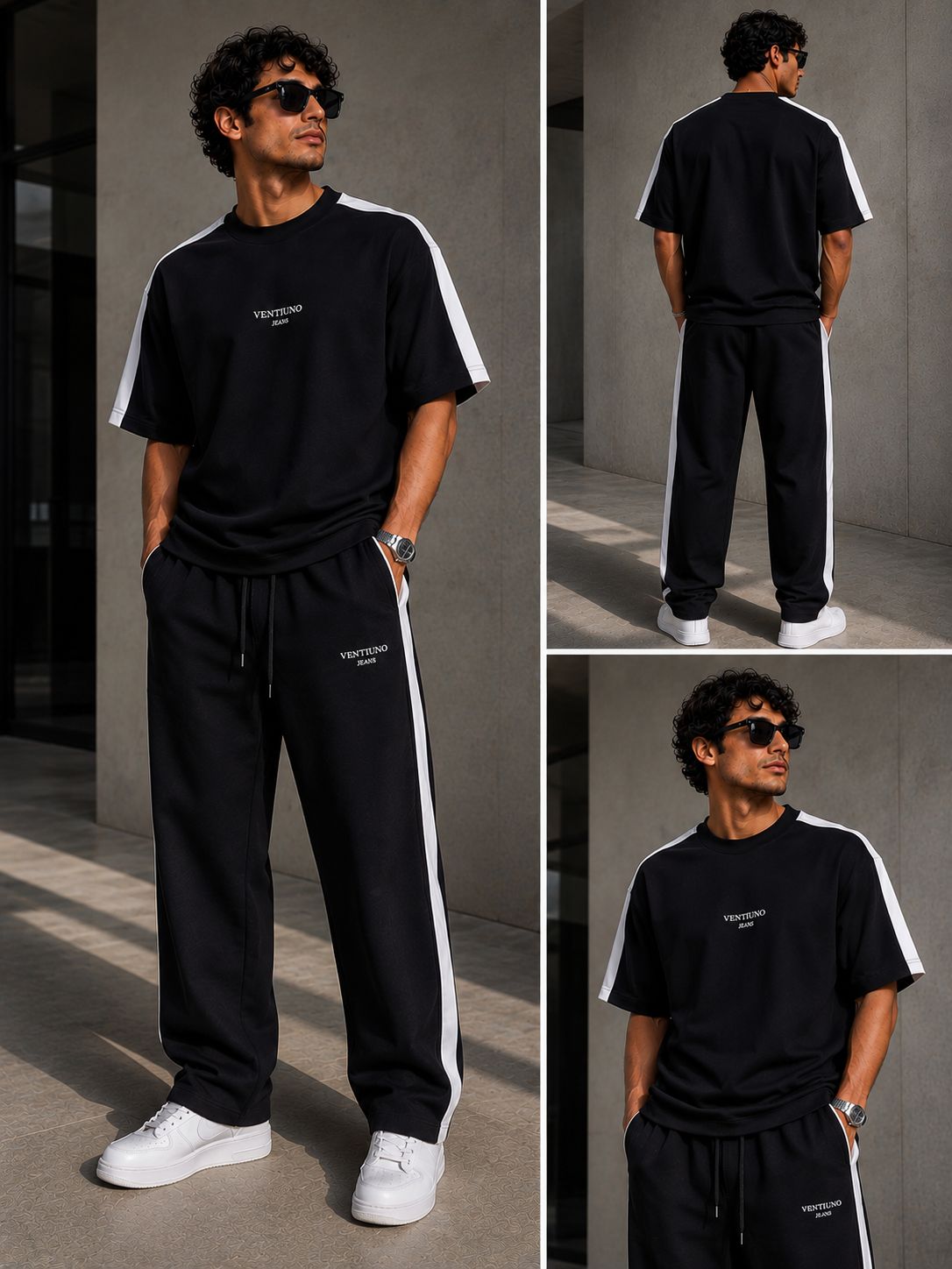 Ventiuno Jeans Side Stripe Co-ord Set