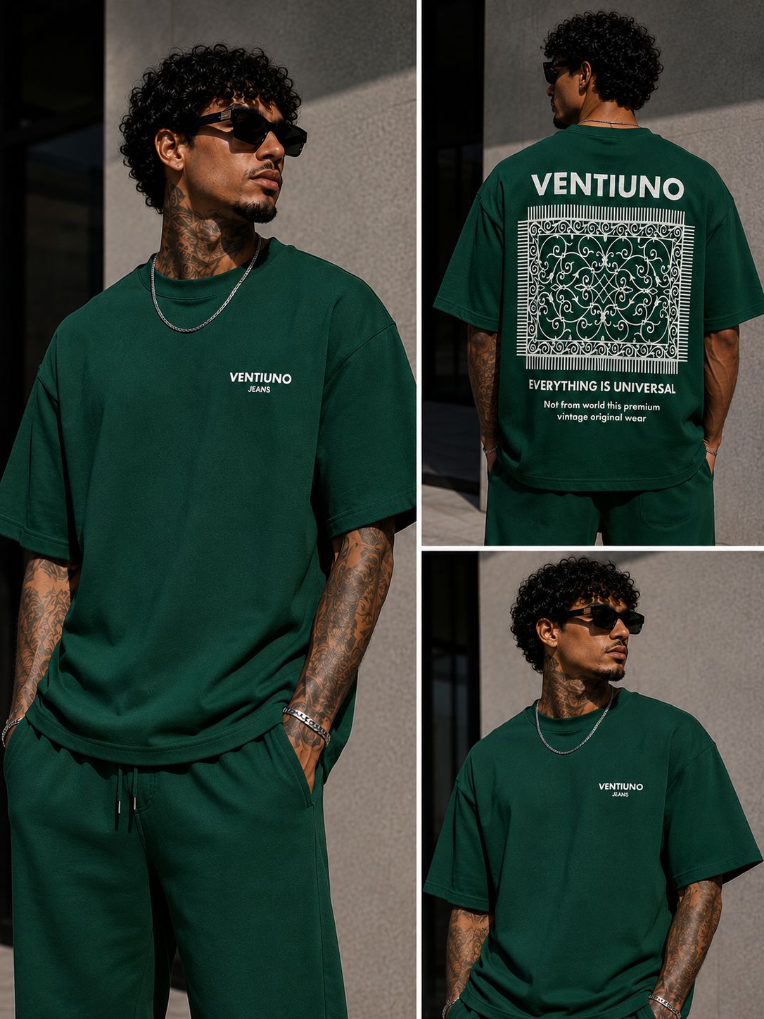 Ventiuno Jeans 'Everything is Universal' Oversized Tee — Green