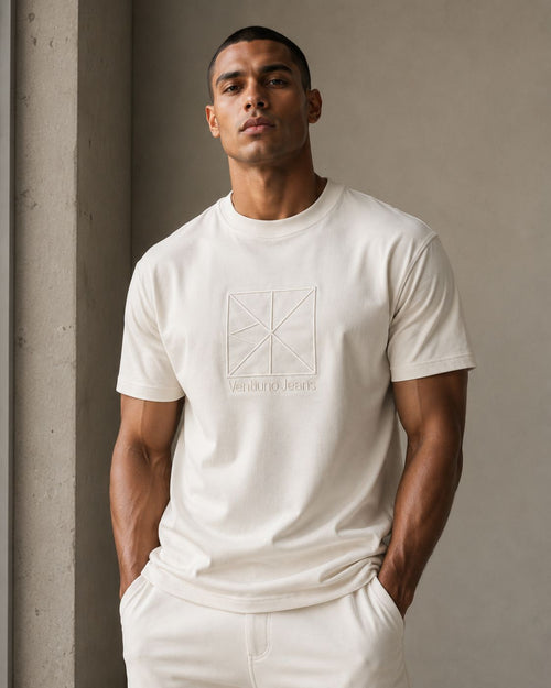 Ventiuno Jeans Embossed Logo T-Shirt