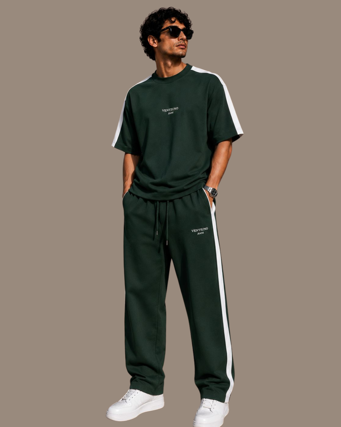 Ventiuno Jeans Side Stripe Co-ord Set