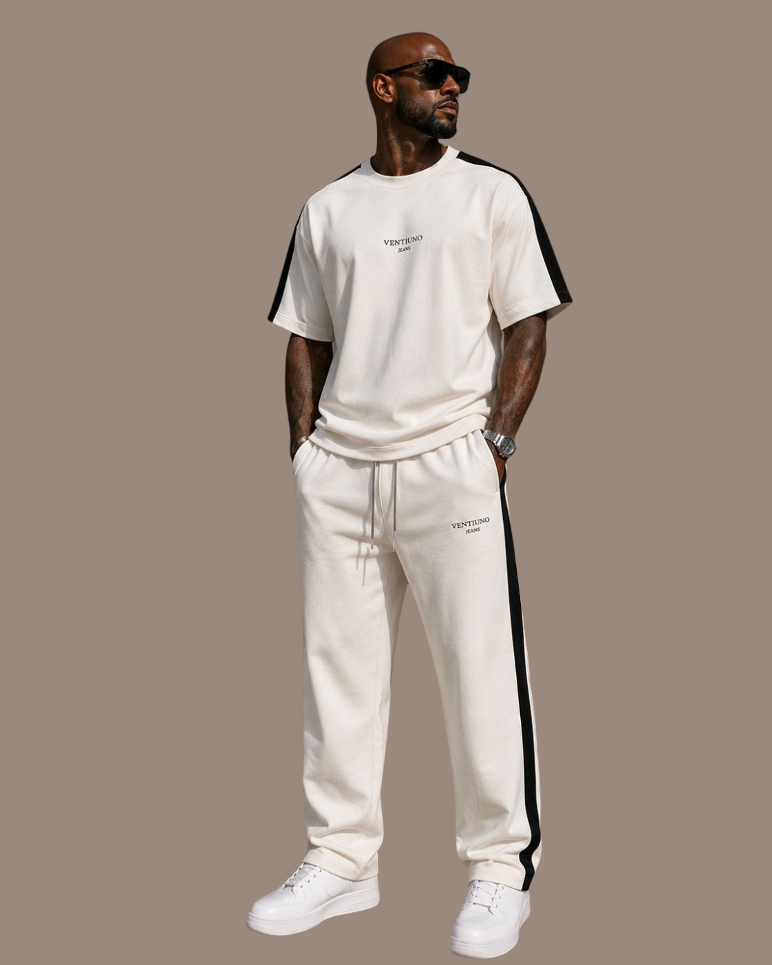 Ventiuno Jeans Side Stripe Co-ord Set