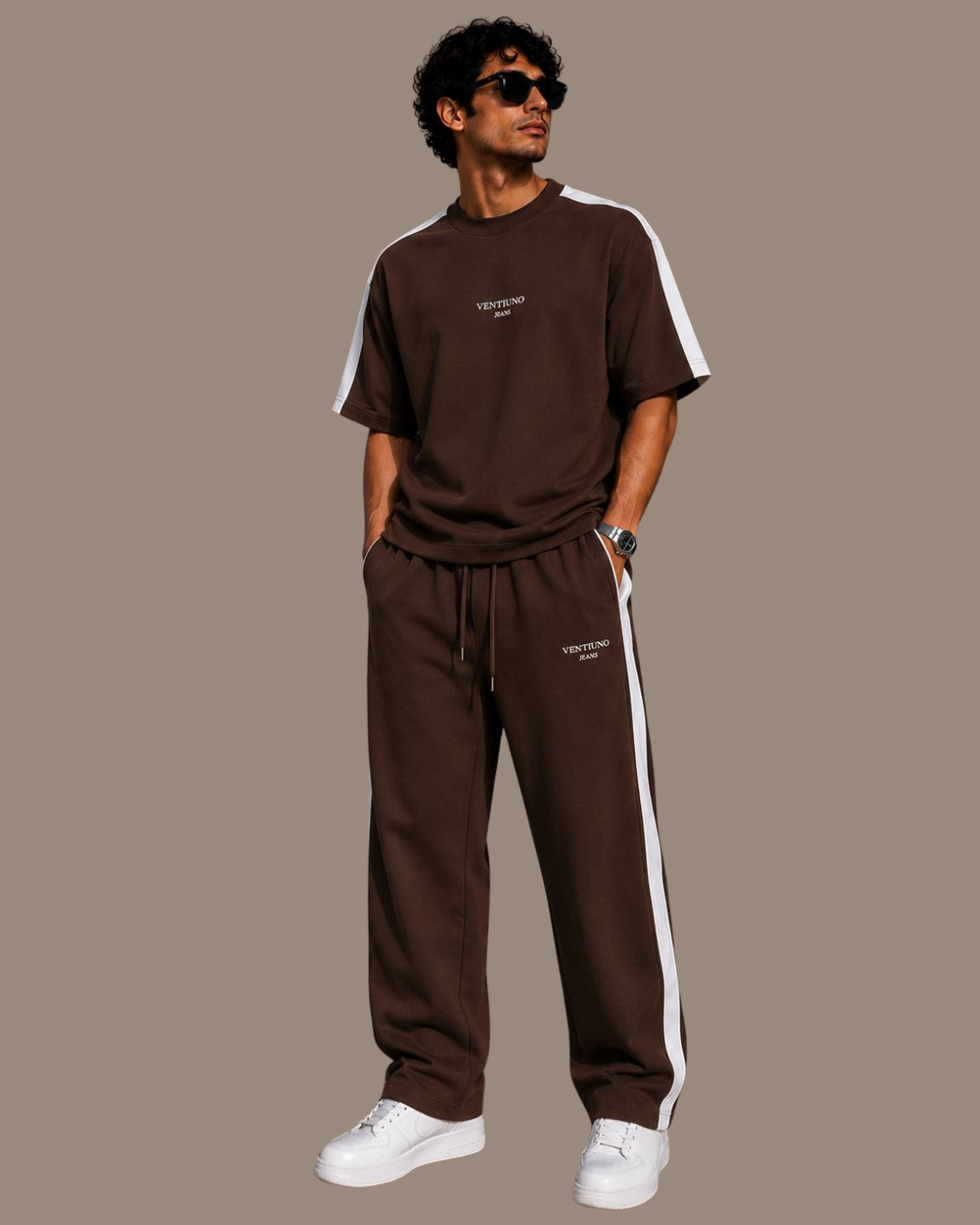 Ventiuno Jeans Side Stripe Co-ord Set
