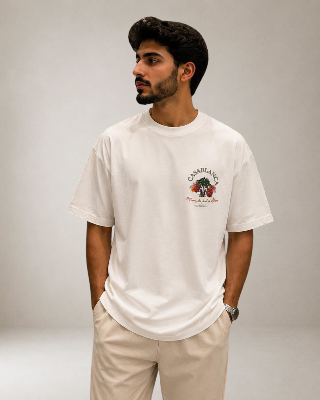 VENTIUNO CASABLANCA Men’s Premium Cotton T-Shirt