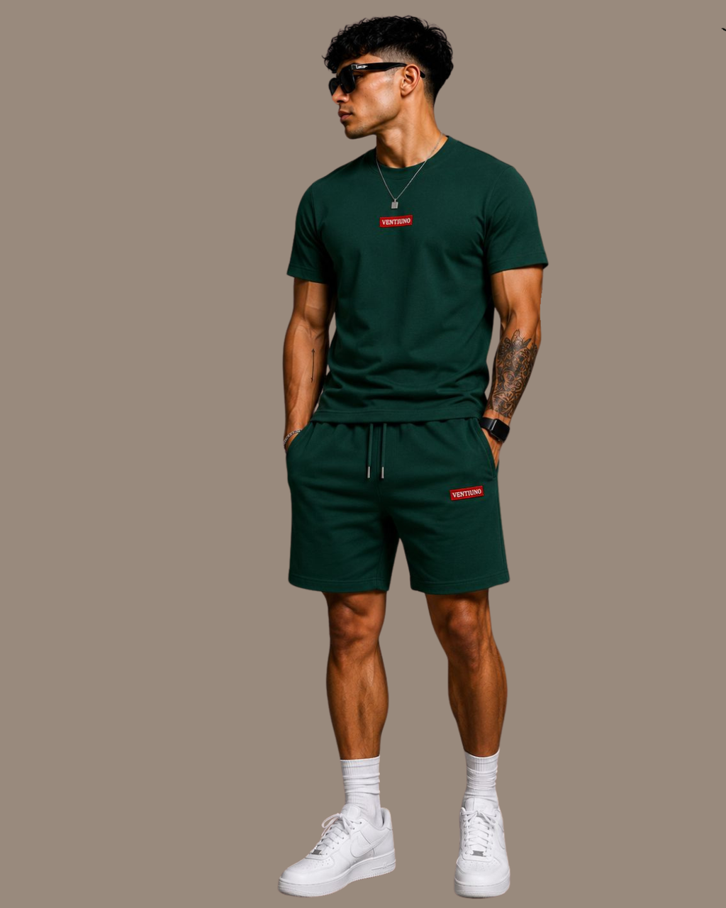 VENTIUNO Luxury Men’s Summer Tracksuit Set with shorts