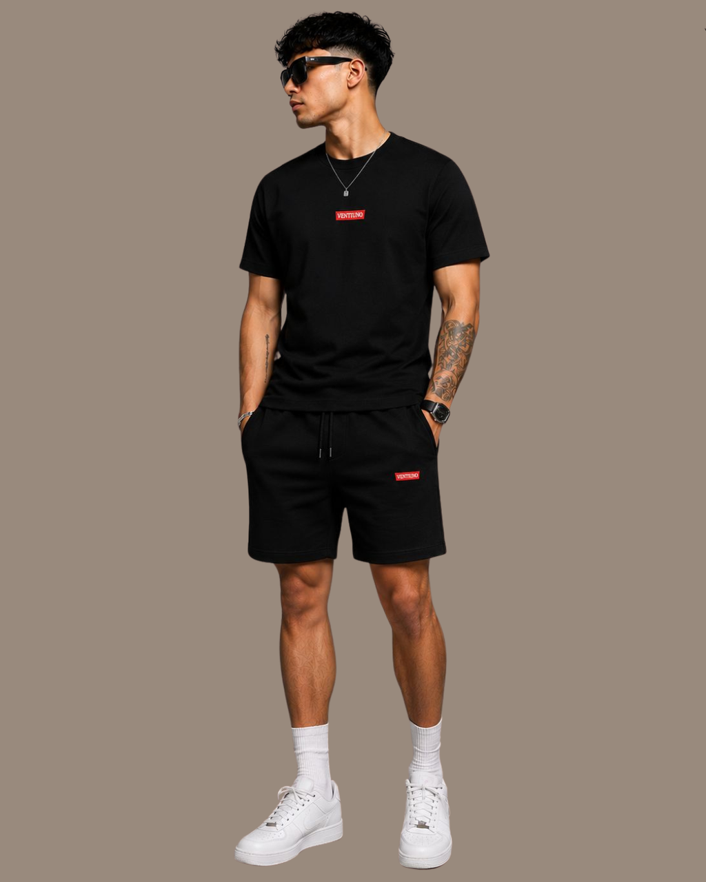 VENTIUNO Luxury Men’s Summer Tracksuit Set with shorts