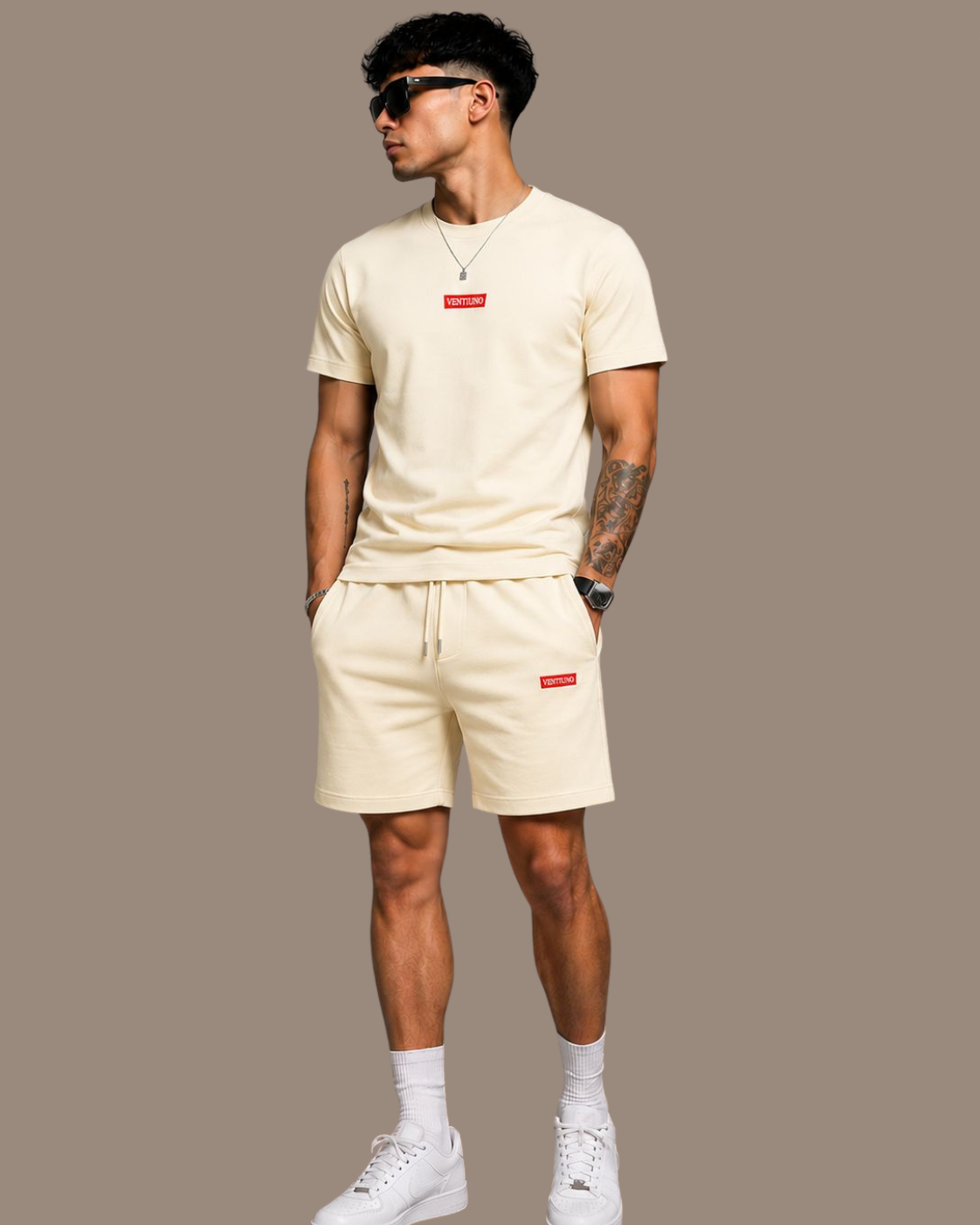 VENTIUNO Luxury Men’s Summer Tracksuit Set with shorts