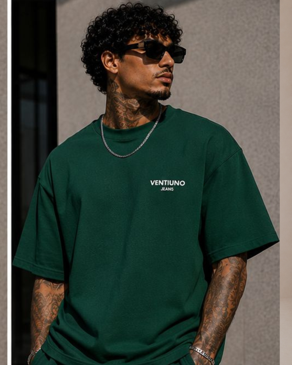 VENTIUNO Men’s Premium Slim fit Tee
