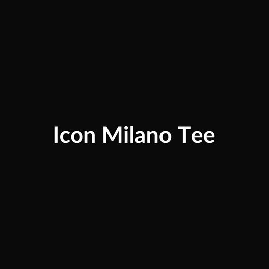 Icon Milano Embroidered Slim Fit Tee Black
