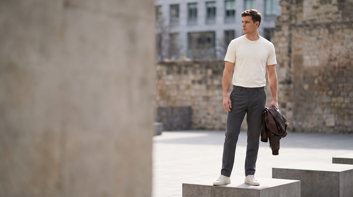 Ventiuno Paris homepage hero — editorial menswear
