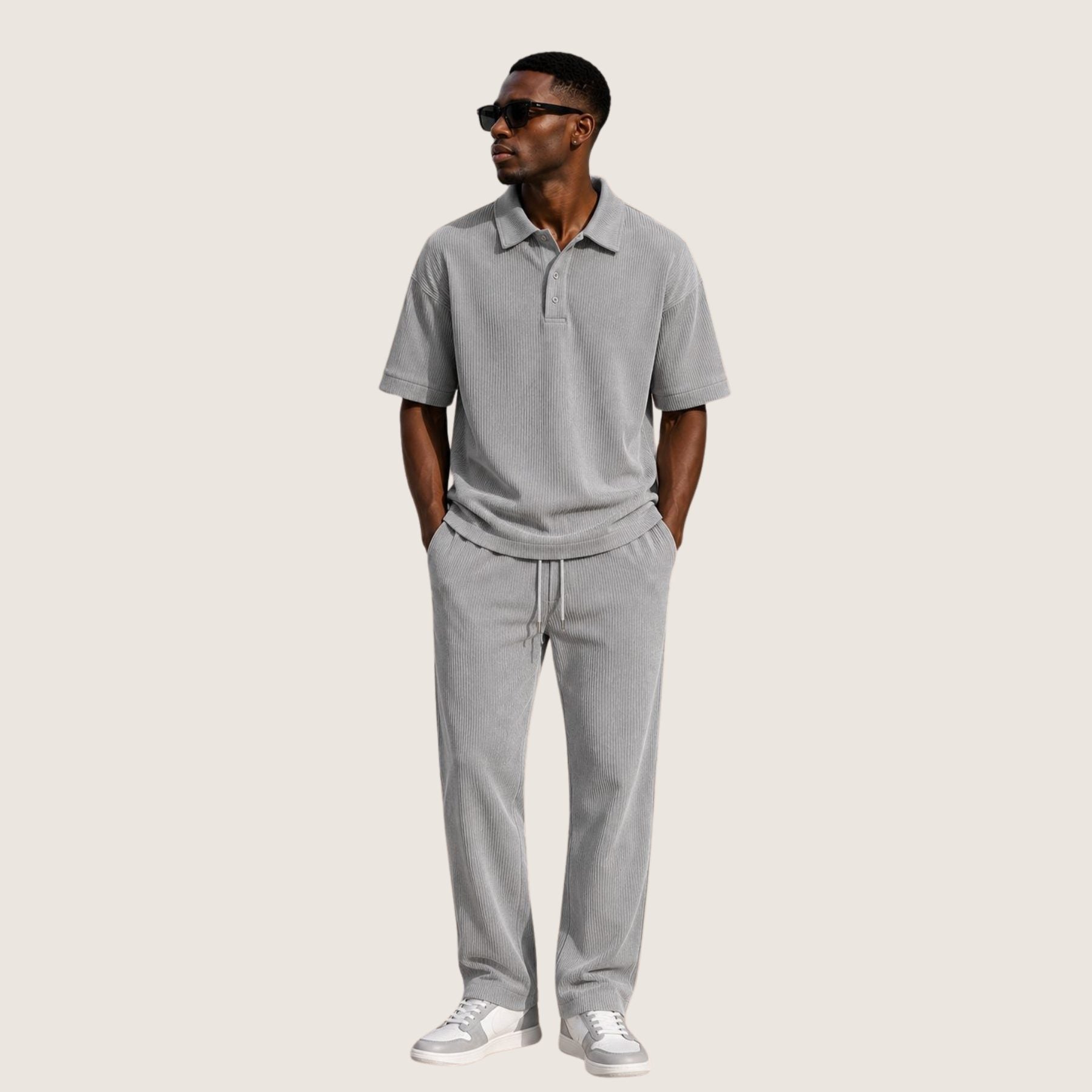 Ribbed Knit — Grey